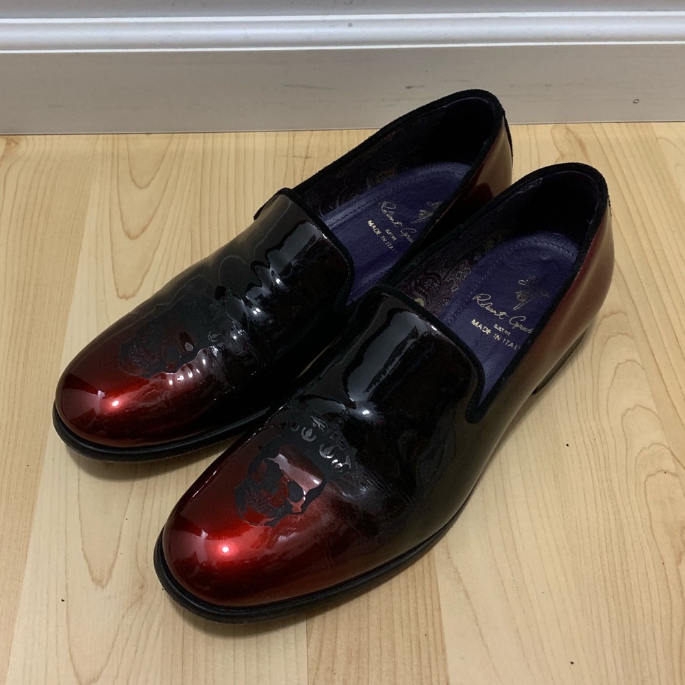 Robert Graham Prince Loafers with Skull & Crown